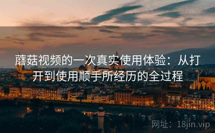 蘑菇视频的一次真实使用体验：从打开到使用顺手所经历的全过程