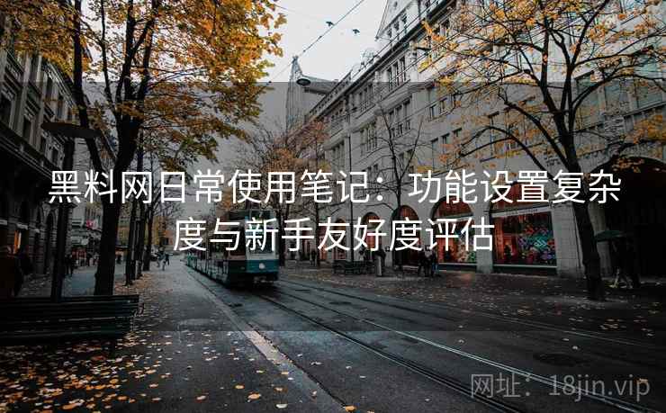 黑料网日常使用笔记：功能设置复杂度与新手友好度评估