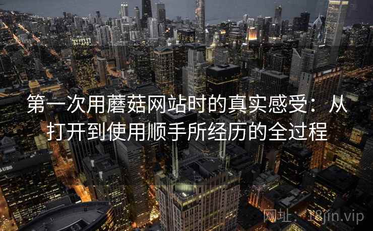 第一次用蘑菇网站时的真实感受：从打开到使用顺手所经历的全过程