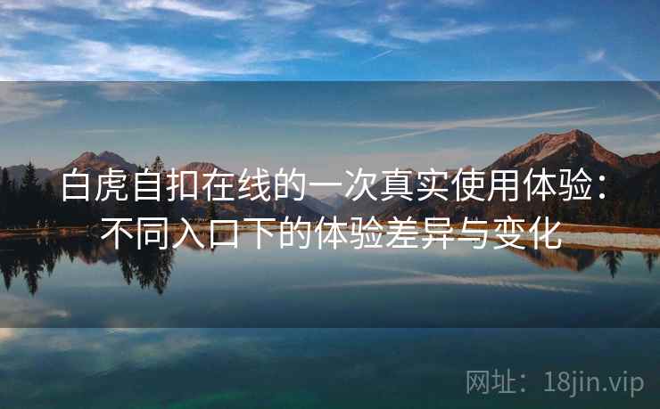 白虎自扣在线的一次真实使用体验:不同入口下的体验差异与变化 白虎自扣在线的一次真实使用体验:不同入口下的体验差异与变化