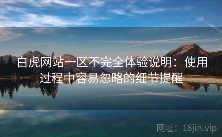 白虎网站一区不完全体验说明：使用过程中容易忽略的细节提醒