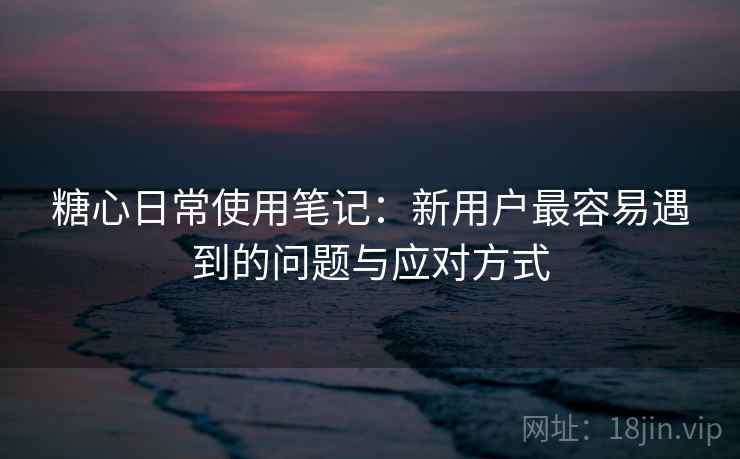 糖心日常使用笔记：新用户最容易遇到的问题与应对方式