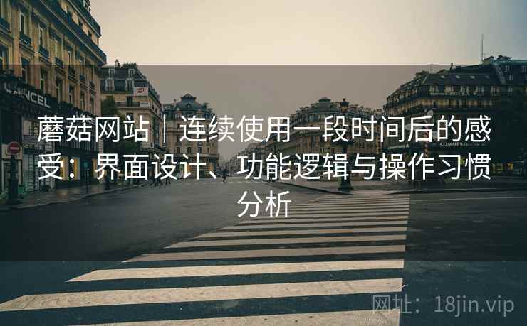 蘑菇网站｜连续使用一段时间后的感受：界面设计、功能逻辑与操作习惯分析