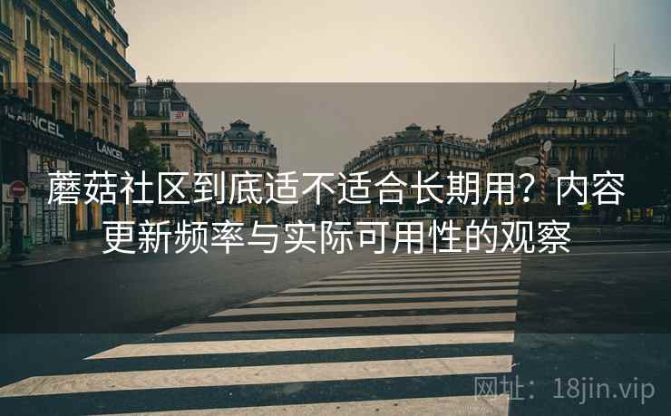 蘑菇社区到底适不适合长期用?内容更新频率与实际可用性的观察 蘑菇社区到底适不适合长期用?内容更新频率与实际可用性的观察